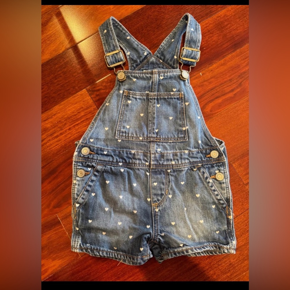 GAP Denim Kids Overalls with Heart Design